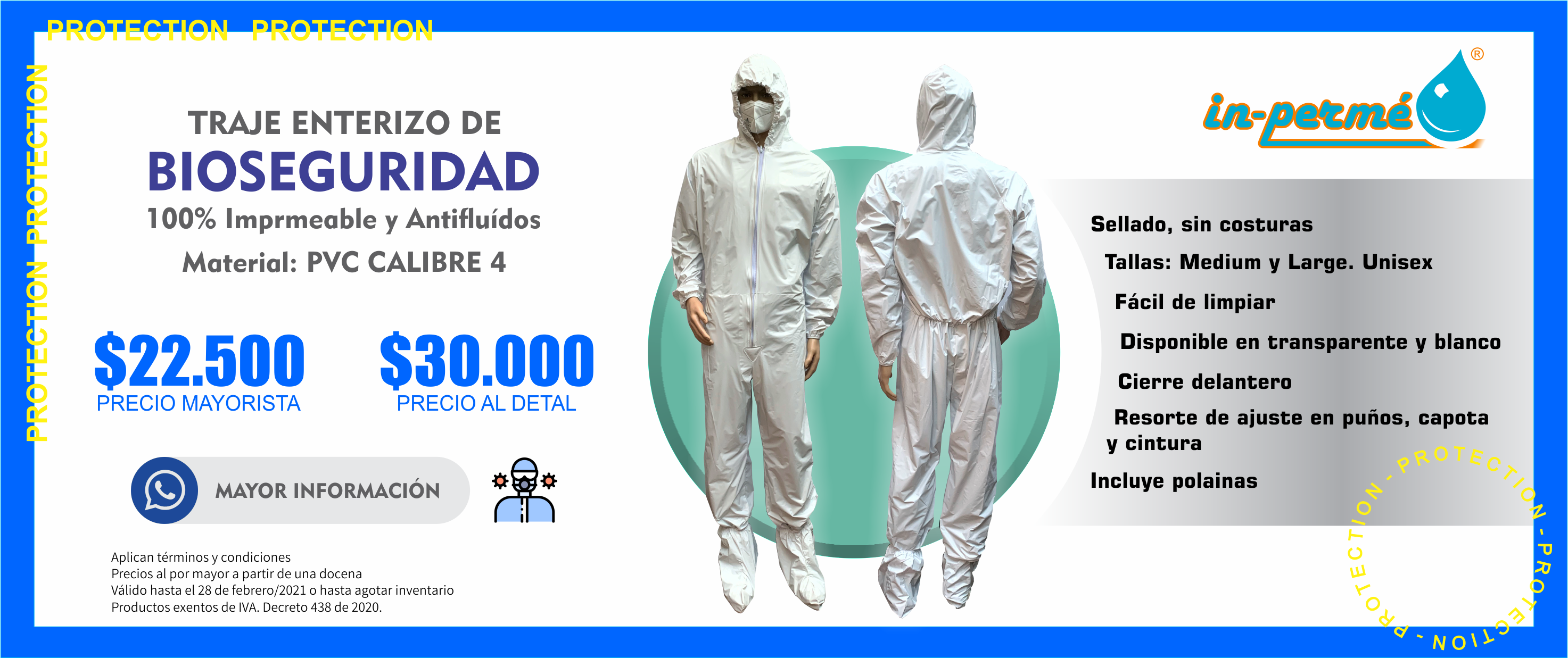 Traje enterizo bioseguridad Traje enterizo bioseguridad